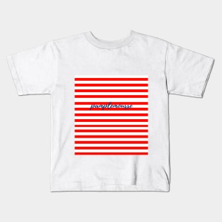 "pamplemousse" red horizonal lines Kids T-Shirt